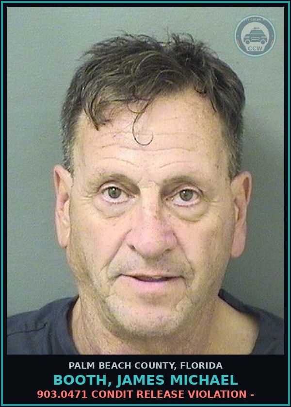 Booking mugshot of BOOTH, JAMES MICHAEL in Palm Beach County