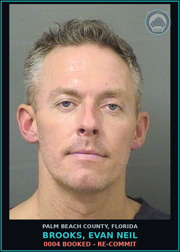 Booking mugshot of BROOKS, EVAN NEIL in Palm Beach County