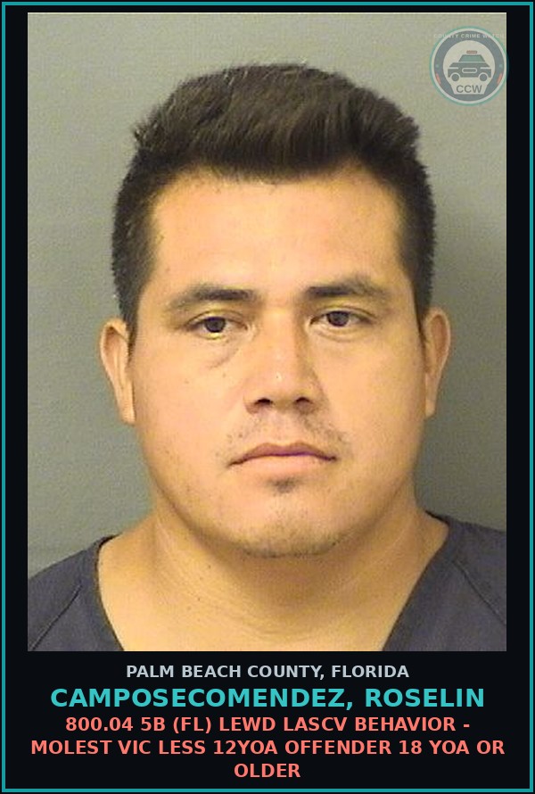Booking mugshot of CAMPOSECOMENDEZ, ROSELIN in Palm Beach County