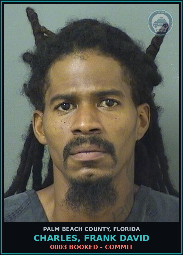 Booking mugshot of CHARLES, FRANK DAVID in Palm Beach County