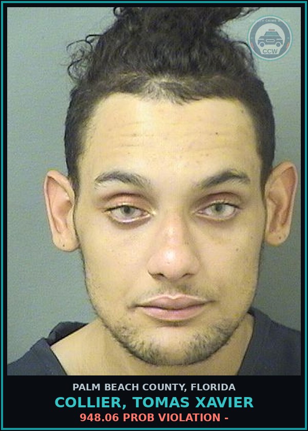Booking mugshot of COLLIER, TOMAS XAVIER in Palm Beach County