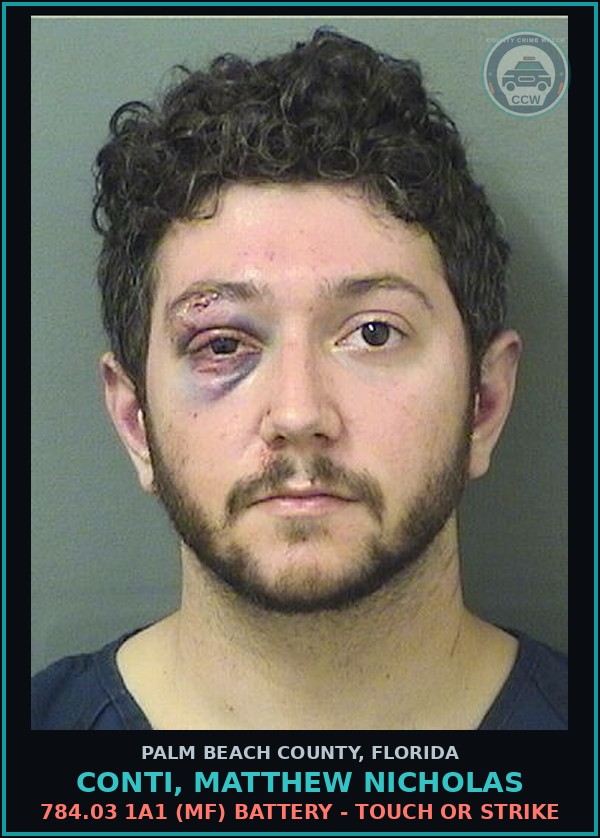 Booking mugshot of CONTI, MATTHEW NICHOLAS in Palm Beach County