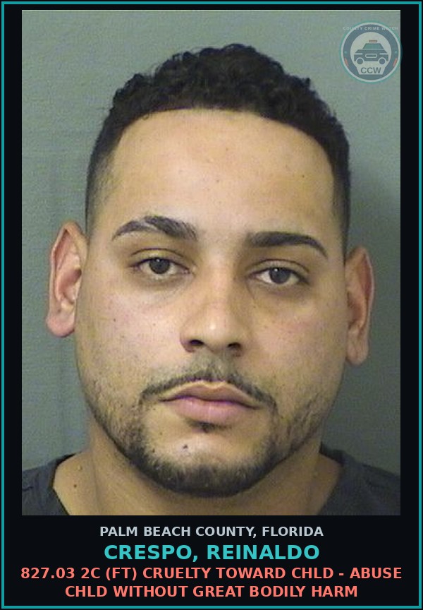Booking mugshot of CRESPO, REINALDO in Palm Beach County