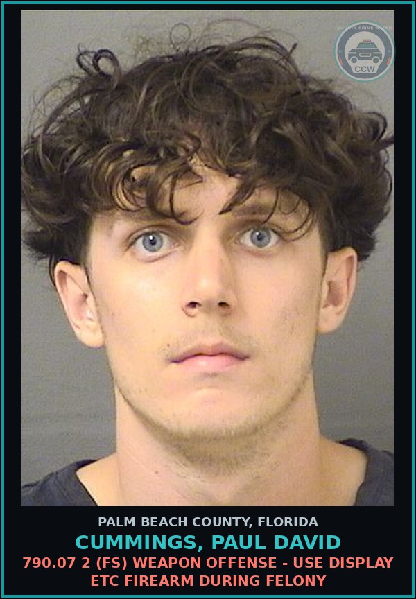Booking mugshot of CUMMINGS, PAUL DAVID in Palm Beach County