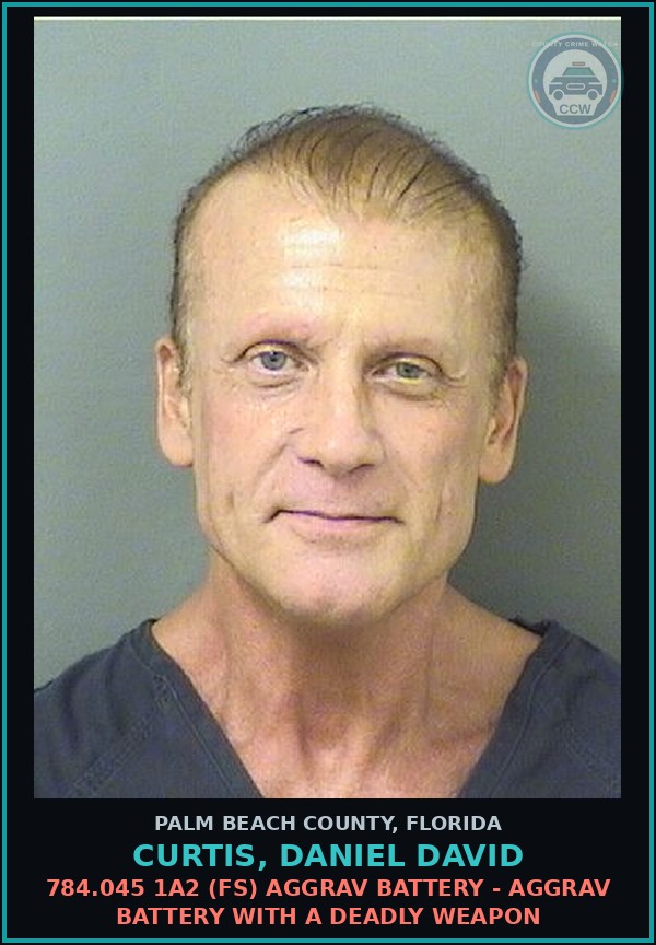 Booking mugshot of CURTIS, DANIEL DAVID in Palm Beach County