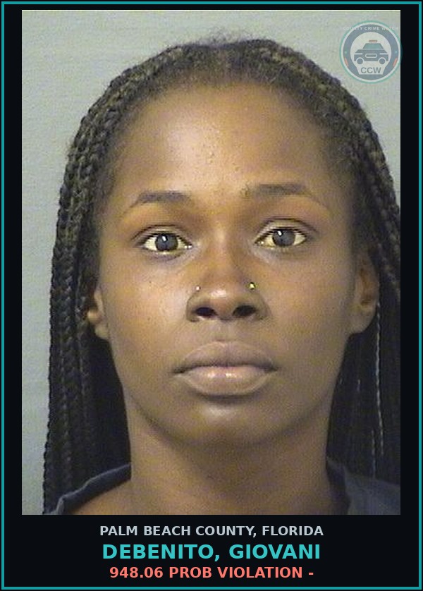 Booking mugshot of DEBENITO, GIOVANI in Palm Beach County