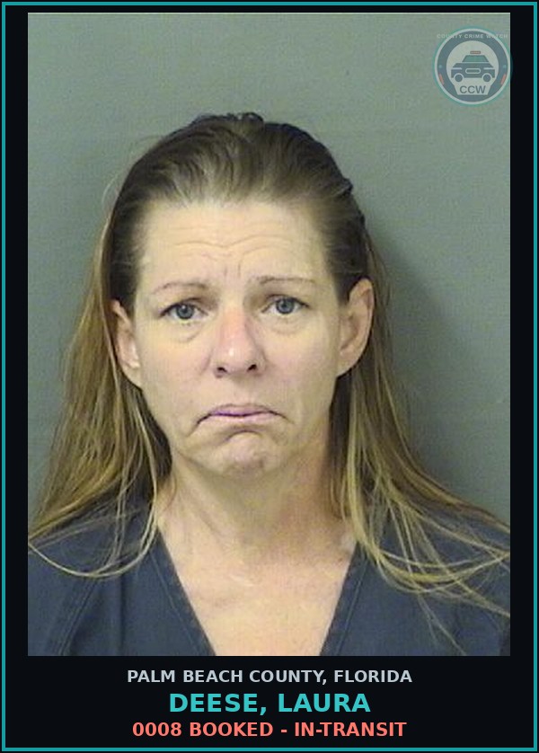 Booking mugshot of DEESE, LAURA in Palm Beach County