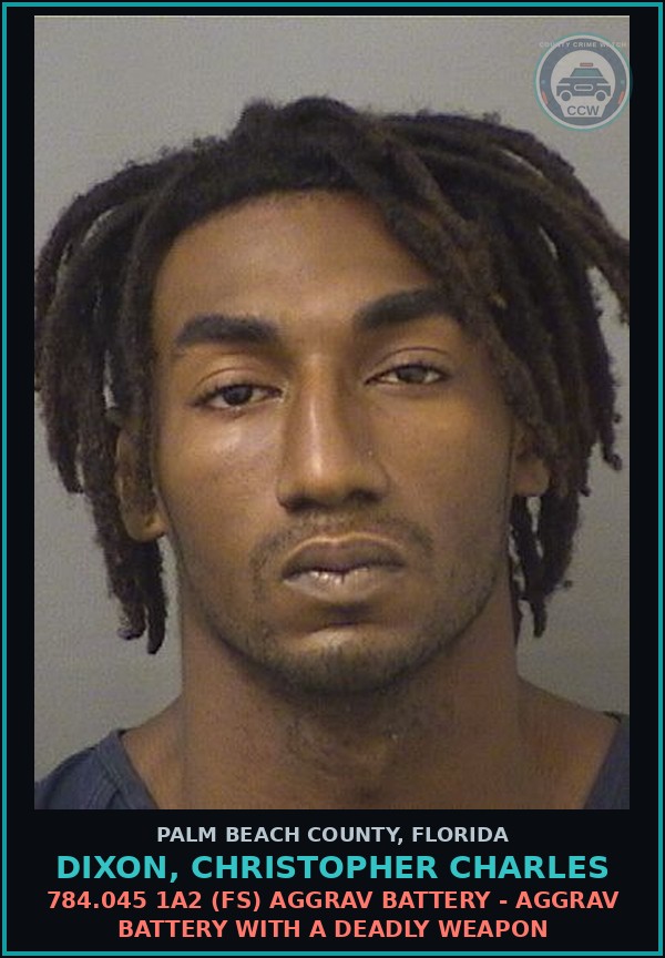 Booking mugshot of DIXON, CHRISTOPHER CHARLES in Palm Beach County