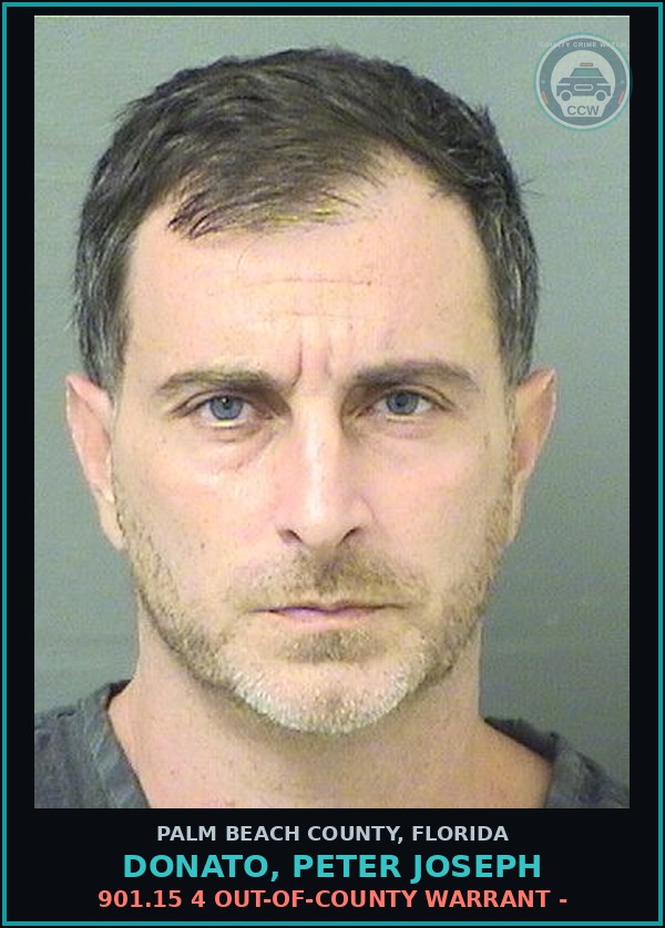 Booking mugshot of DONATO, PETER JOSEPH in Palm Beach County