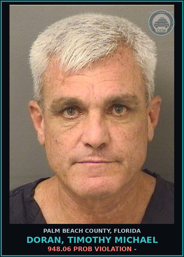 Booking mugshot of DORAN, TIMOTHY MICHAEL in Palm Beach County
