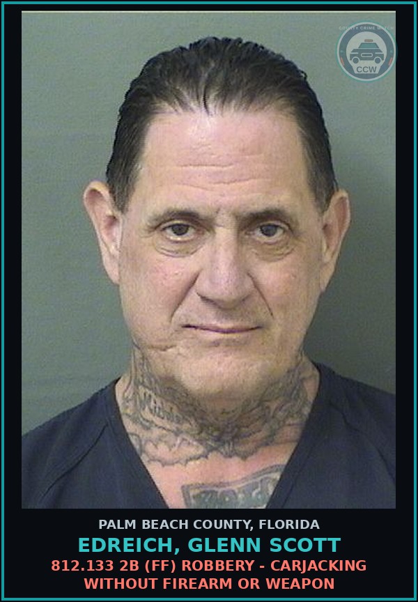 Booking mugshot of EDREICH, GLENN SCOTT in Palm Beach County