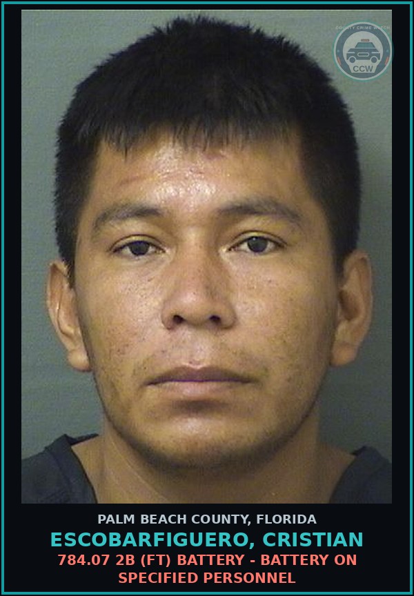 Booking mugshot of ESCOBARFIGUERO, CRISTIAN in Palm Beach County