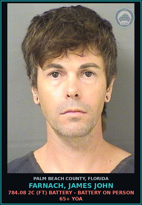Booking mugshot of FARNACH, JAMES JOHN in Palm Beach County