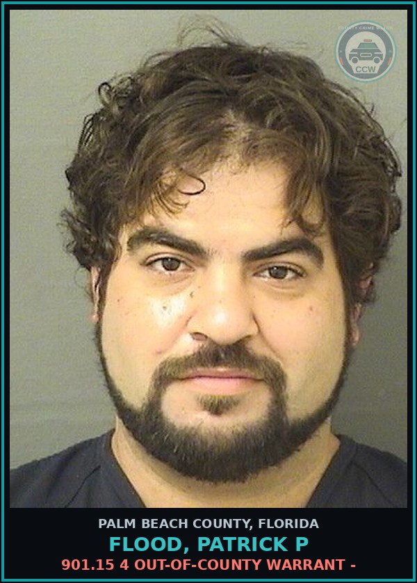 Booking mugshot of FLOOD, PATRICK P in Palm Beach County