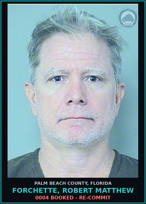 Booking mugshot of FORCHETTE, ROBERT MATTHEW in Palm Beach County