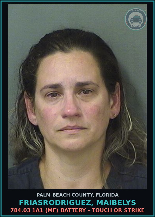 Booking mugshot of FRIASRODRIGUEZ, MAIBELYS in Palm Beach County
