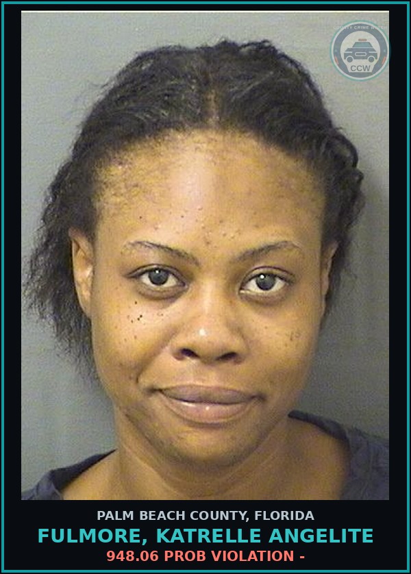 Booking mugshot of FULMORE, KATRELLE ANGELITE in Palm Beach County