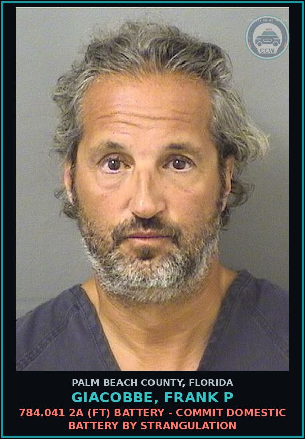 Booking mugshot of GIACOBBE, FRANK P in Palm Beach County