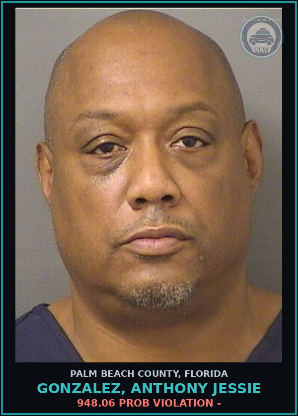 Booking mugshot of GONZALEZ, ANTHONY JESSIE in Palm Beach County