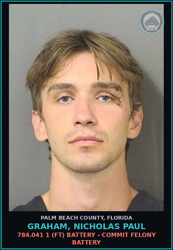 Booking mugshot of GRAHAM, NICHOLAS PAUL in Palm Beach County