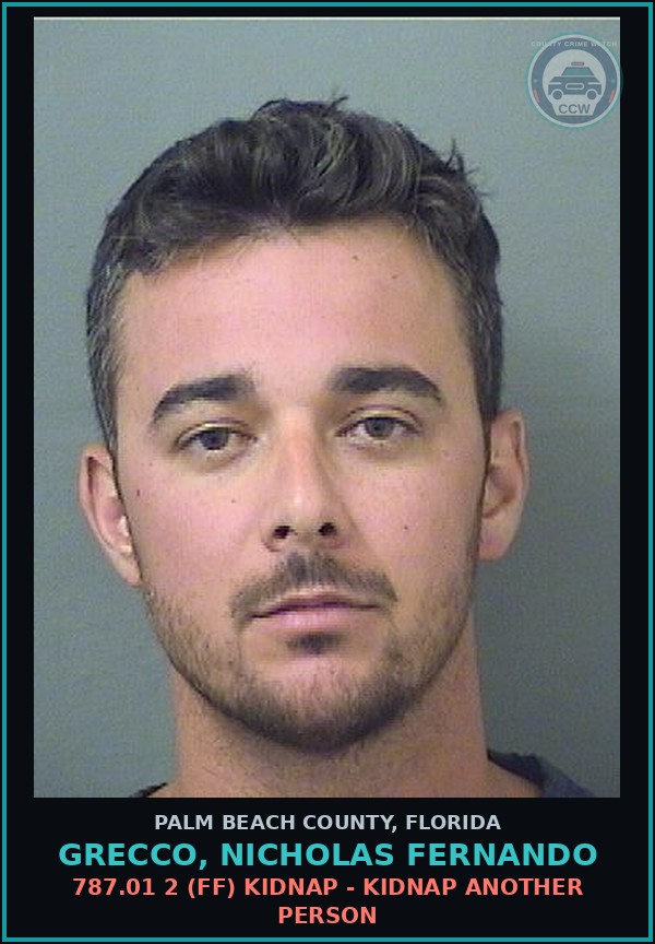 Booking mugshot of GRECCO, NICHOLAS FERNANDO in Palm Beach County