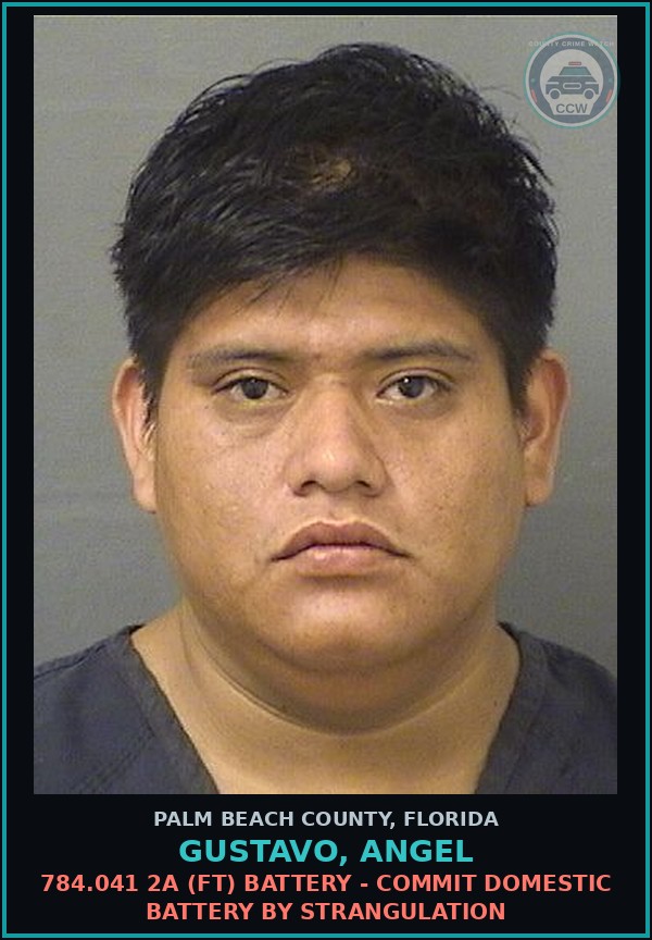 Booking mugshot of GUSTAVO, ANGEL in Palm Beach County
