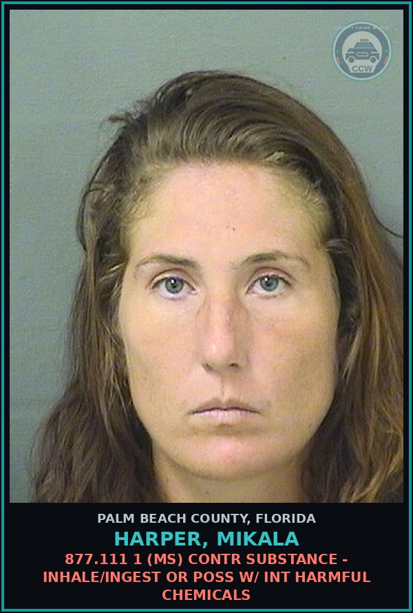 Booking mugshot of HARPER, MIKALA in Palm Beach County