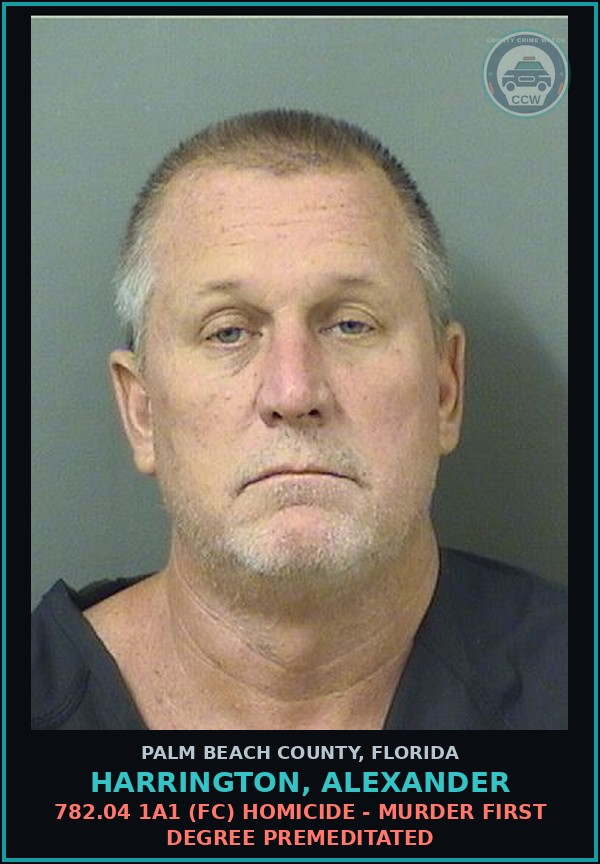 Booking mugshot of HARRINGTON, ALEXANDER in Palm Beach County