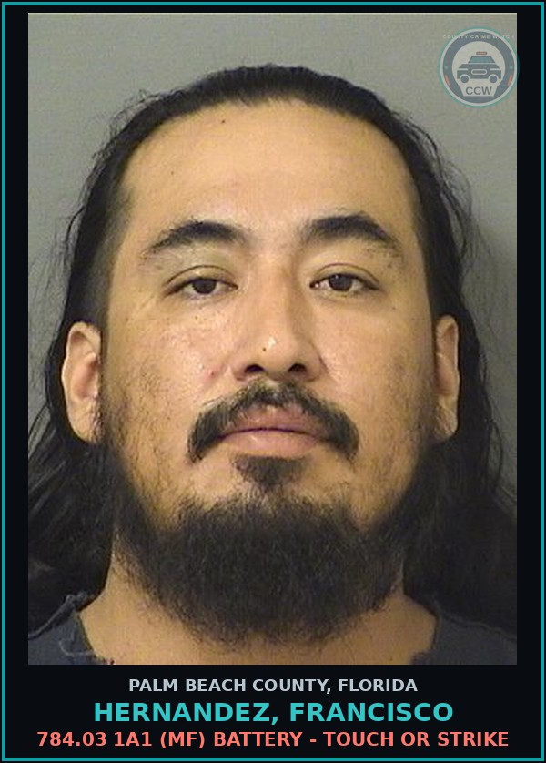 Booking mugshot of HERNANDEZ, FRANCISCO in Palm Beach County