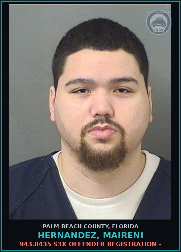 Booking mugshot of HERNANDEZ, MAIRENI in Palm Beach County
