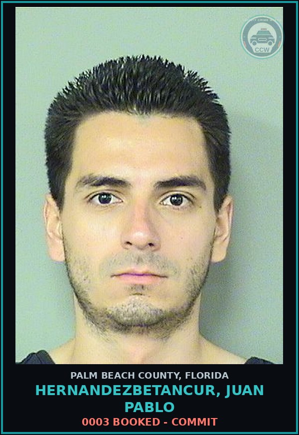 Booking mugshot of HERNANDEZBETANCUR, JUAN PABLO in Palm Beach County