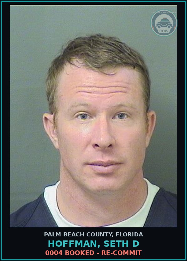 Booking mugshot of HOFFMAN, SETH D in Palm Beach County