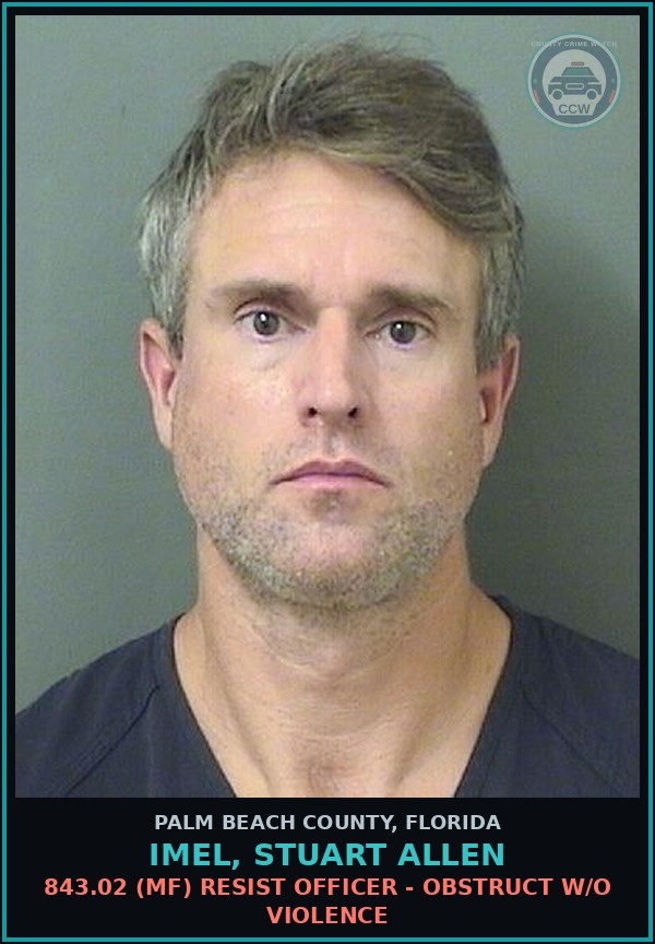 Booking mugshot of IMEL, STUART ALLEN in Palm Beach County
