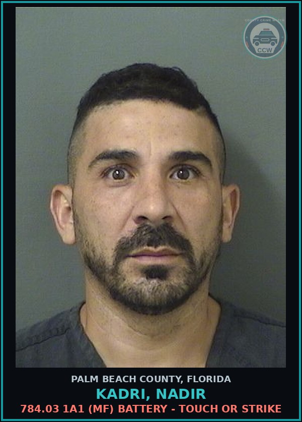 Booking mugshot of KADRI, NADIR in Palm Beach County