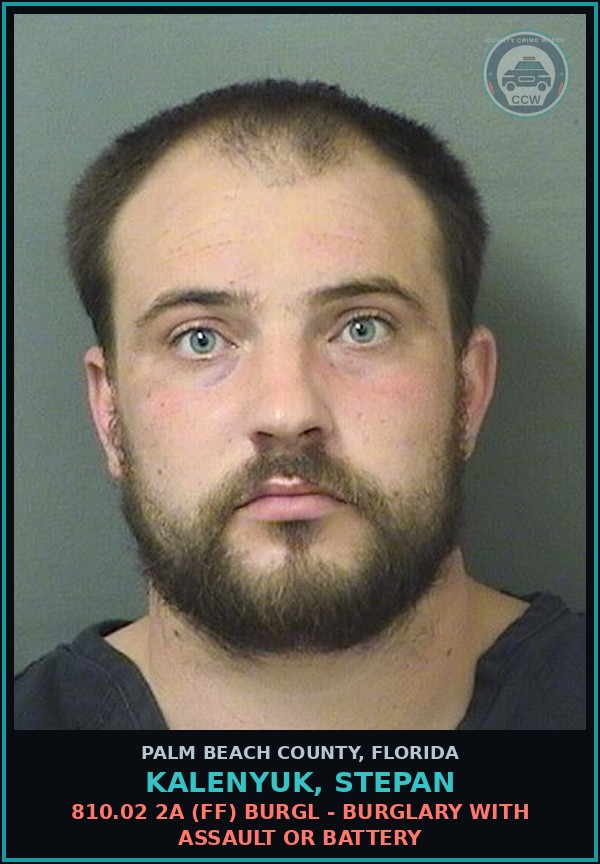 Booking mugshot of KALENYUK, STEPAN in Palm Beach County