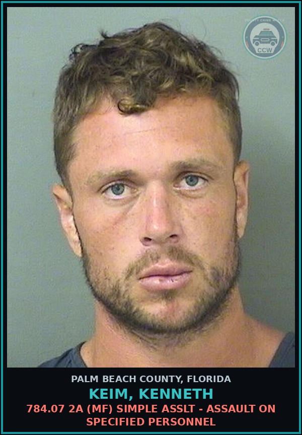 Booking mugshot of KEIM, KENNETH in Palm Beach County