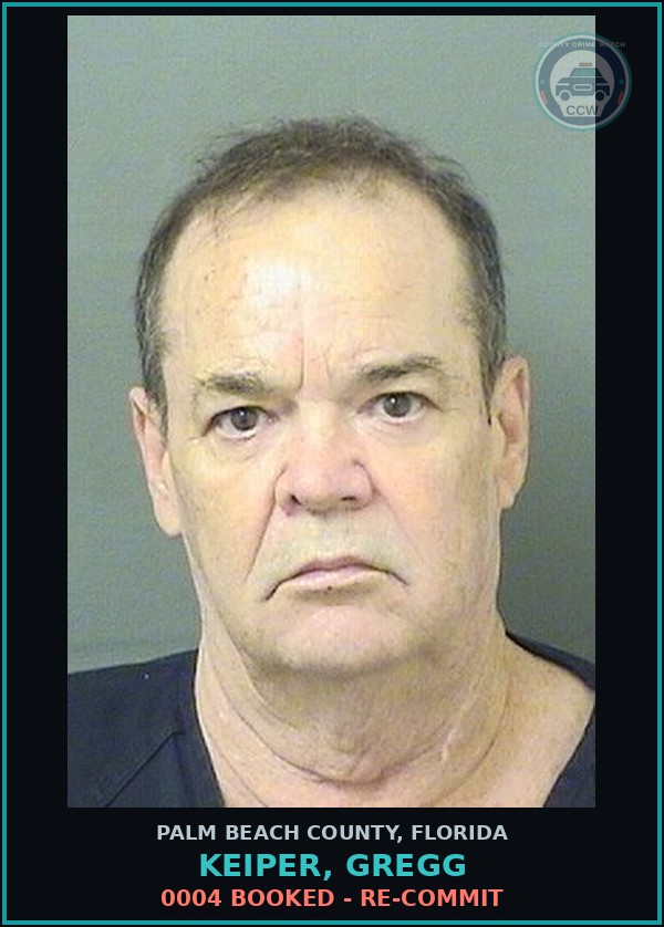 Booking mugshot of KEIPER, GREGG in Palm Beach County