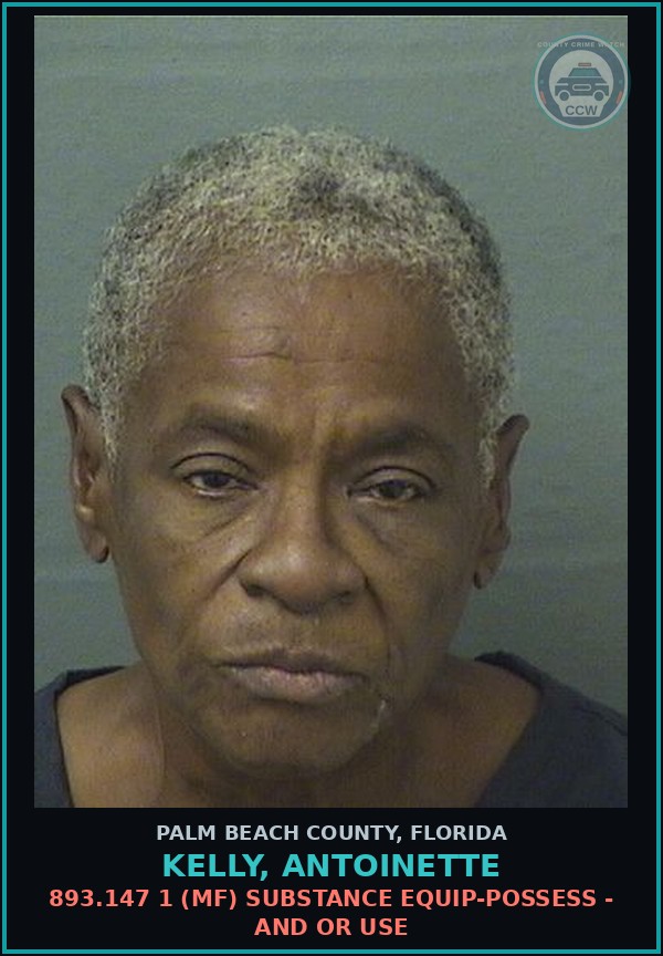 Booking mugshot of KELLY, ANTOINETTE in Palm Beach County