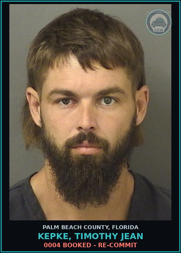 Booking mugshot of KEPKE, TIMOTHY JEAN in Palm Beach County