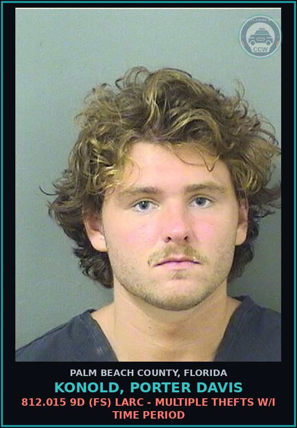 Booking mugshot of KONOLD, PORTER DAVIS in Palm Beach County