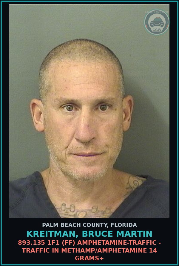 Booking mugshot of KREITMAN, BRUCE MARTIN in Palm Beach County