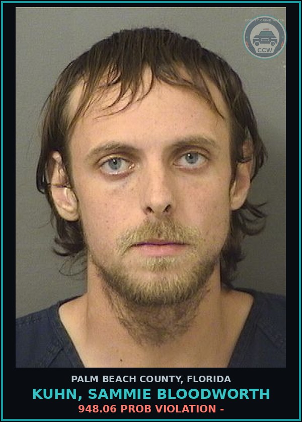 Booking mugshot of KUHN, SAMMIE BLOODWORTH in Palm Beach County