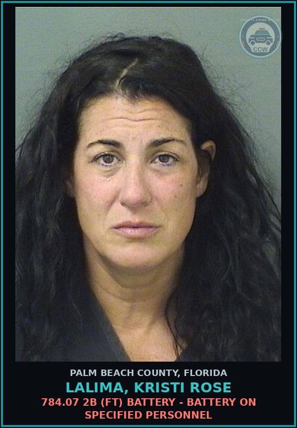 Booking mugshot of LALIMA, KRISTI ROSE in Palm Beach County