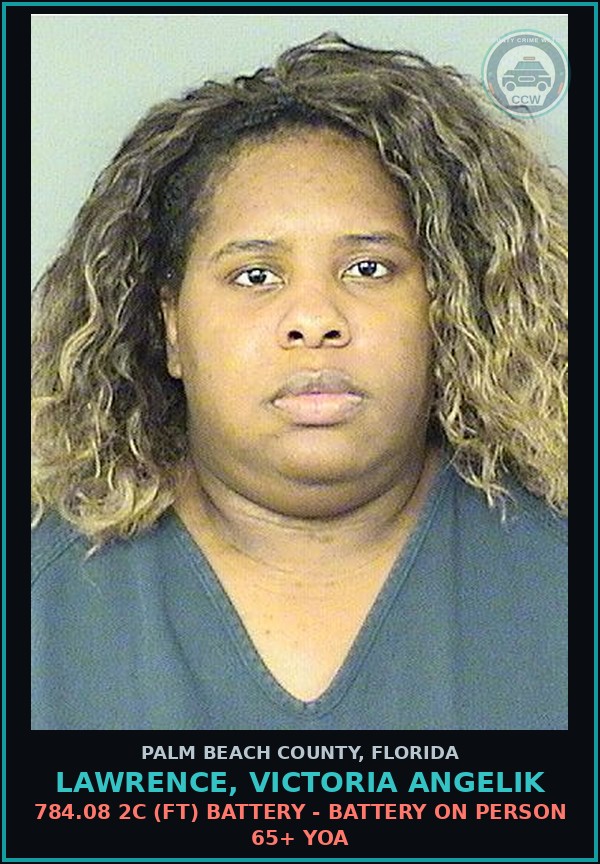 Booking mugshot of LAWRENCE, VICTORIA ANGELIK in Palm Beach County