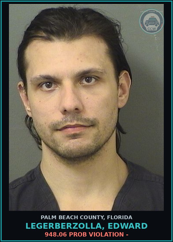 Booking mugshot of LEGERBERZOLLA, EDWARD in Palm Beach County