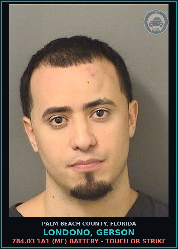 Booking mugshot of LONDONO, GERSON in Palm Beach County