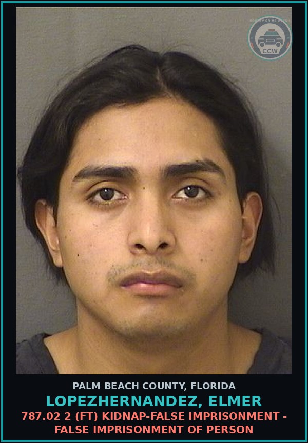Booking mugshot of LOPEZHERNANDEZ, ELMER in Palm Beach County