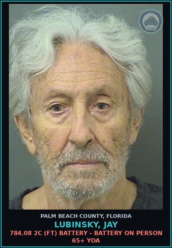Booking mugshot of LUBINSKY, JAY in Palm Beach County