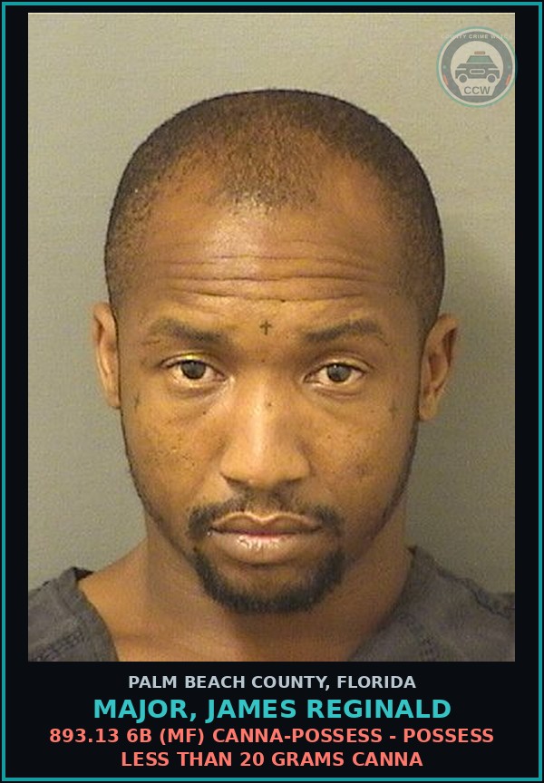 Booking mugshot of MAJOR, JAMES REGINALD in Palm Beach County