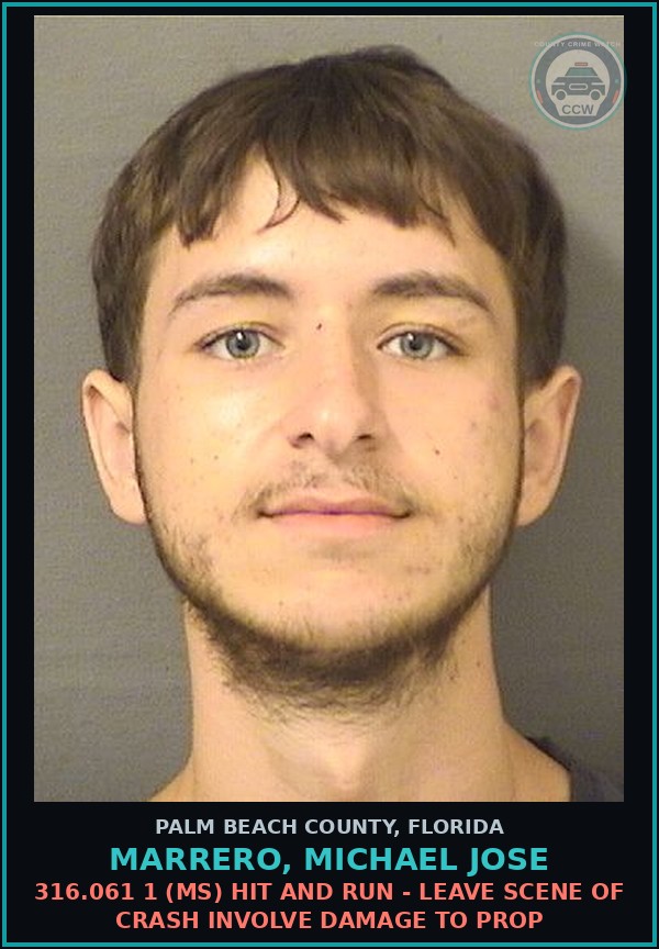 Booking mugshot of MARRERO, MICHAEL JOSE in Palm Beach County